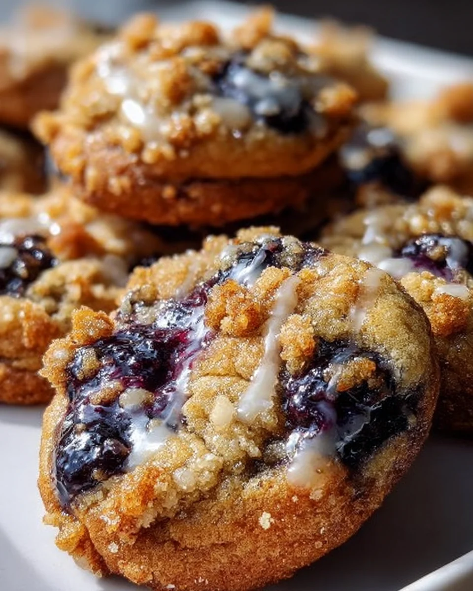 Blueberry Muffin Cookies With Streusel Topping