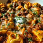 Cheesy Beef Enchilada Tortellini