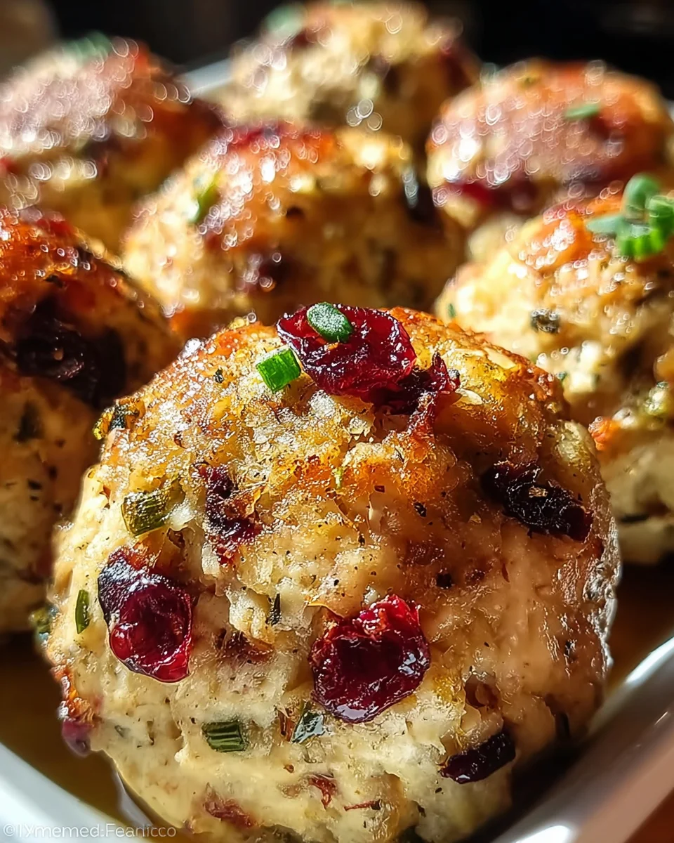 Cranberry & Turkey Stuffing Balls