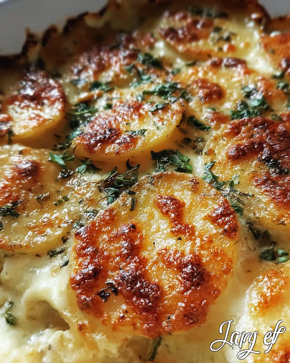 Garlic Basil Scalloped Potatoes