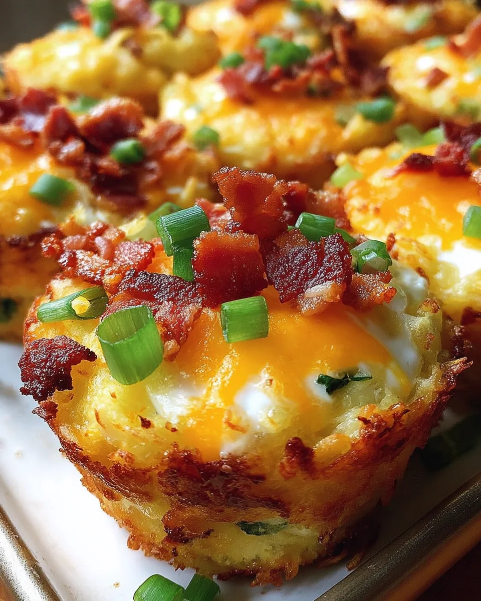 Loaded Bacon And Egg Hash Brown Muffins
