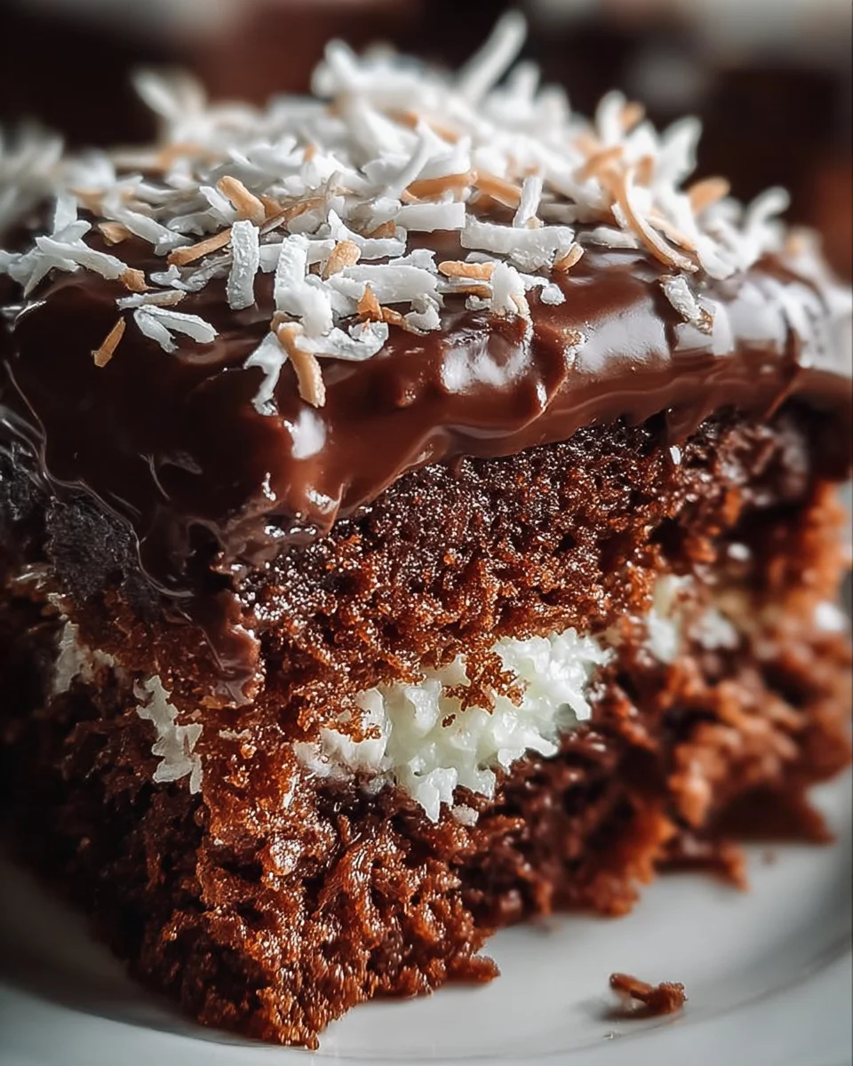 Mounds Poke Cake
