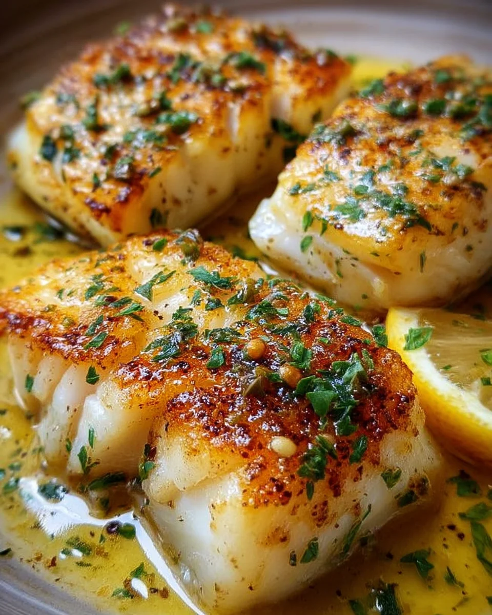 Pan Fried Cod With Lemon Butter Sauce