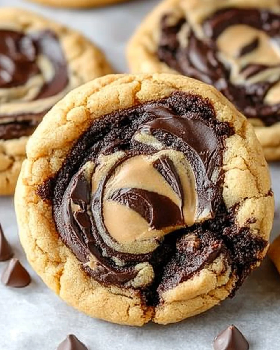 Peanut Butter Brownie Swirl Cookies