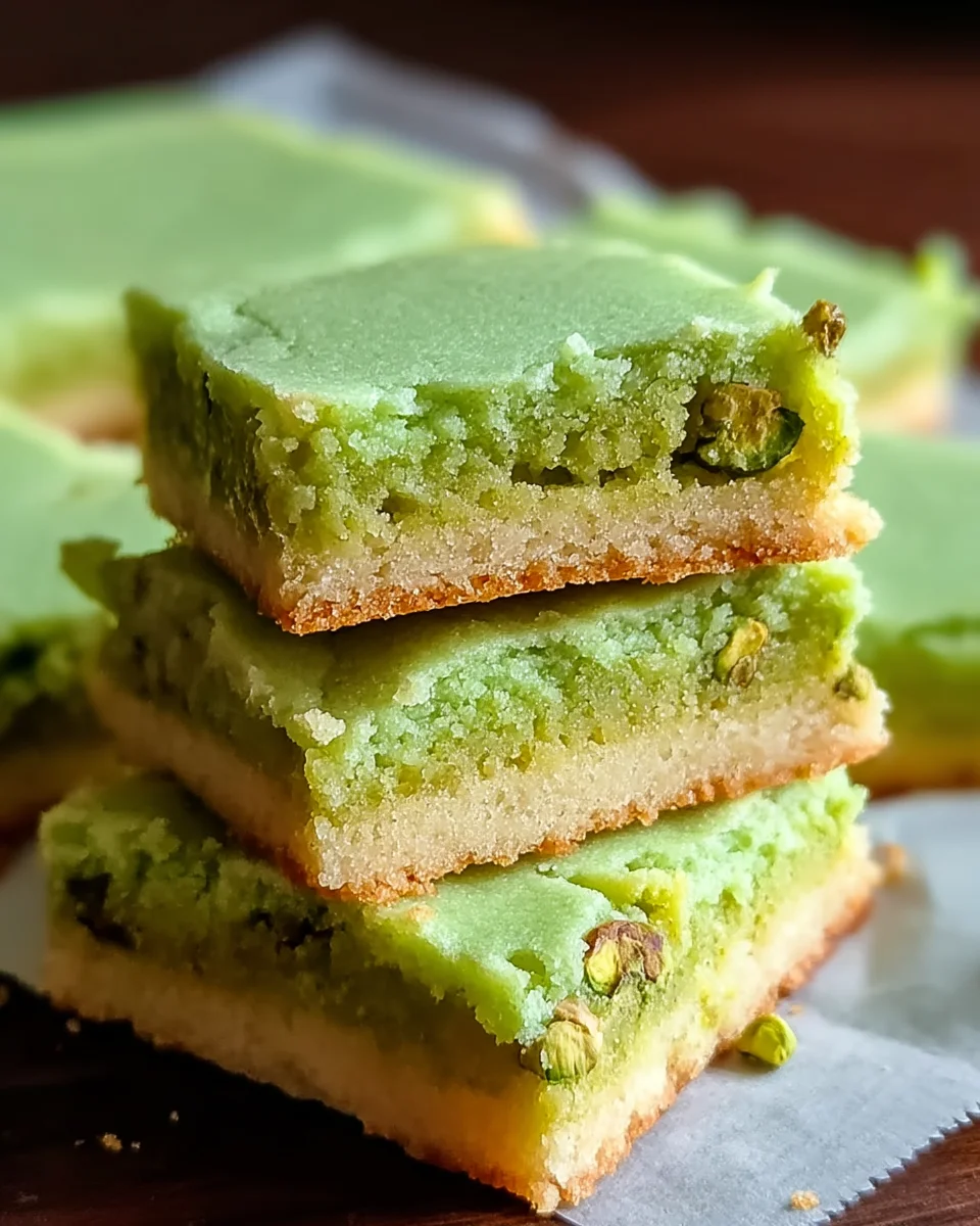 Pistachio Pudding Sugar Cookie Bars