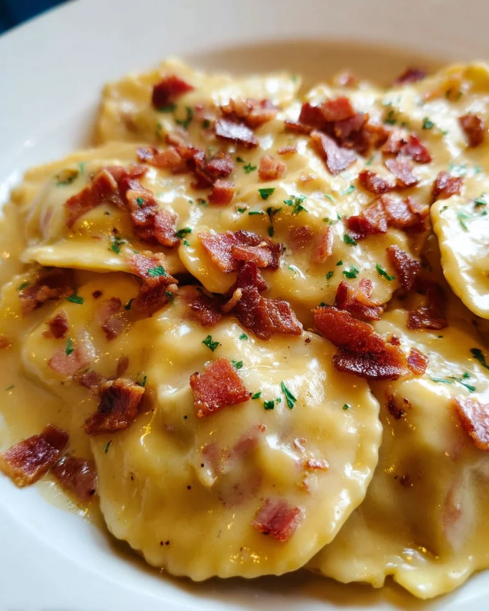 Ravioli Carbonara