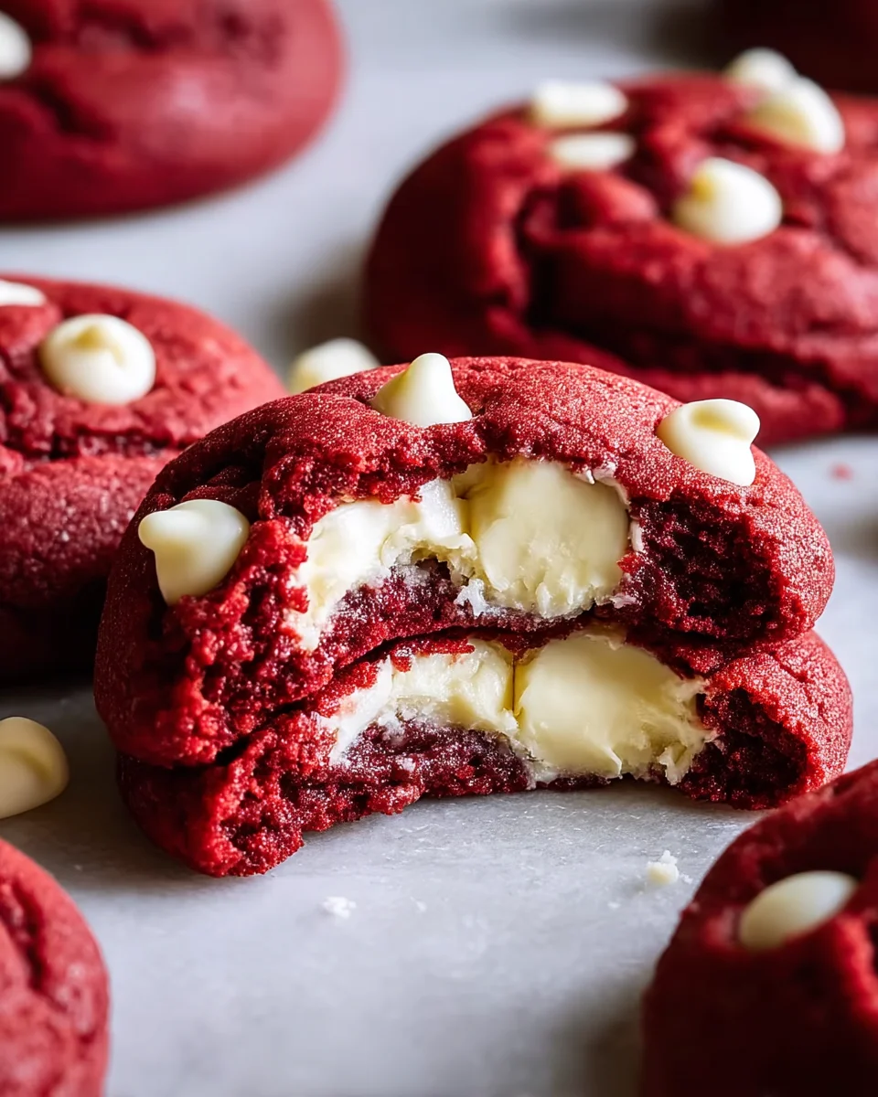 Red Velvet Cheesecake Stuffed Cookies