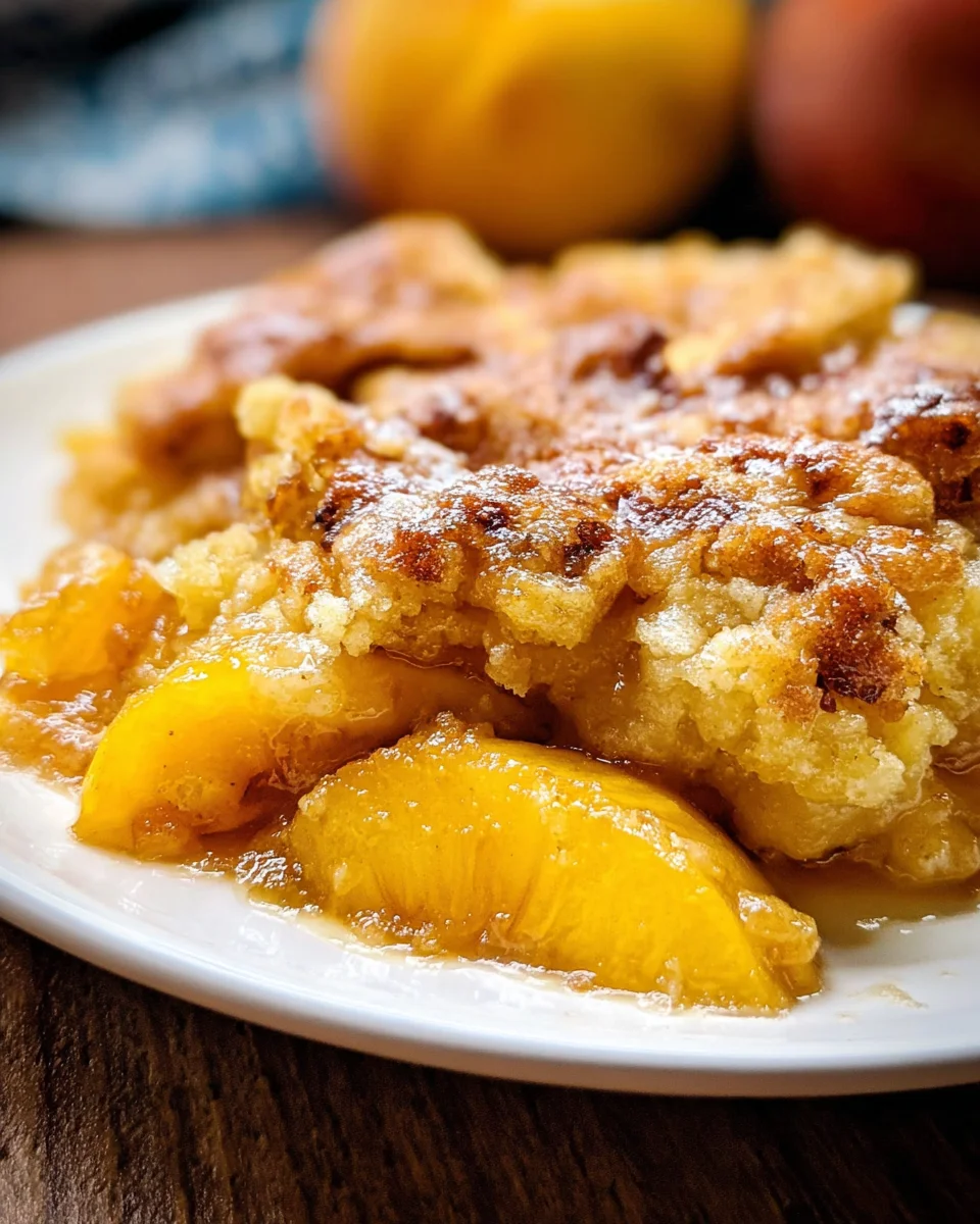 Ridiculously Easy Peach Cobbler