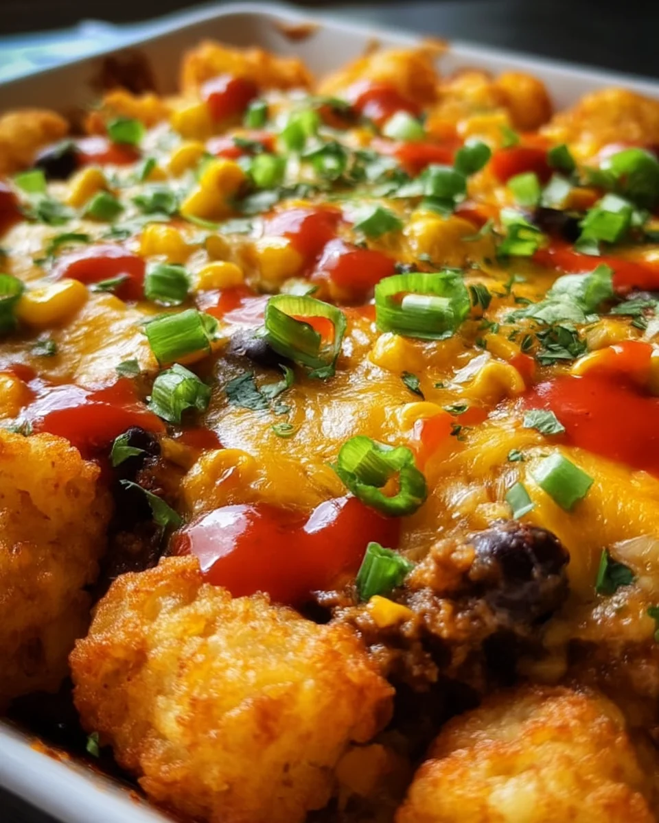 Taco Tater Tot Casserole