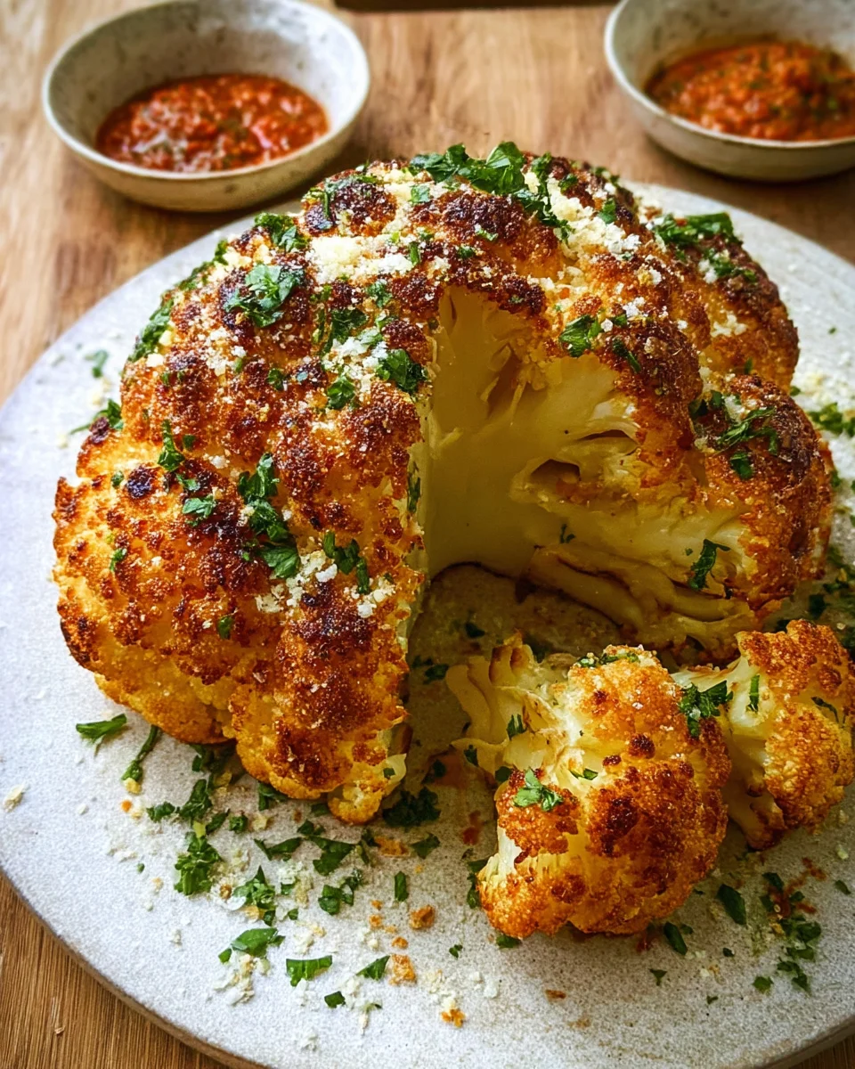 Whole Roasted Cauliflower 23 Whole
