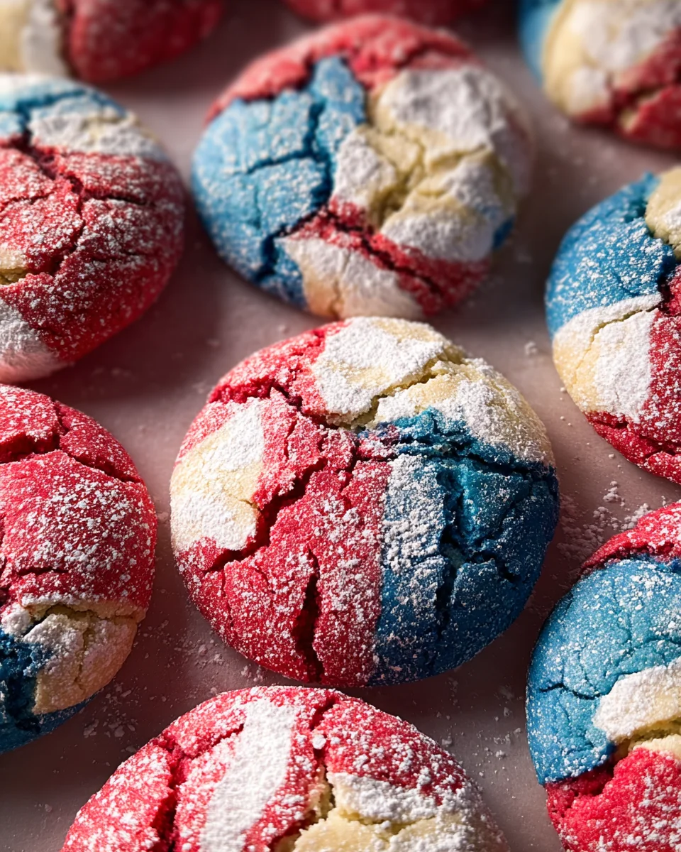 4th of July Crinkle Cookies
