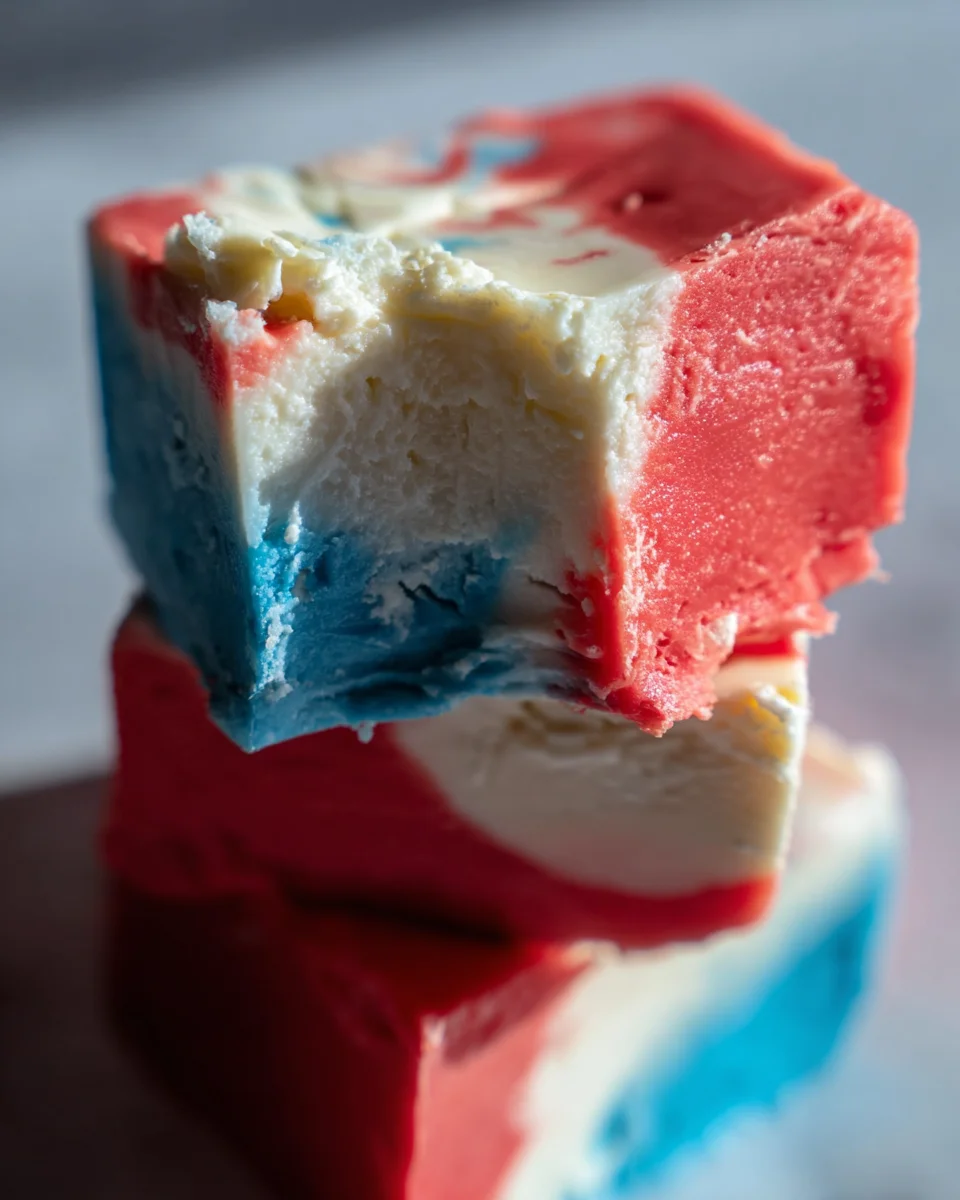 4th of July Tie Dyed Fudge