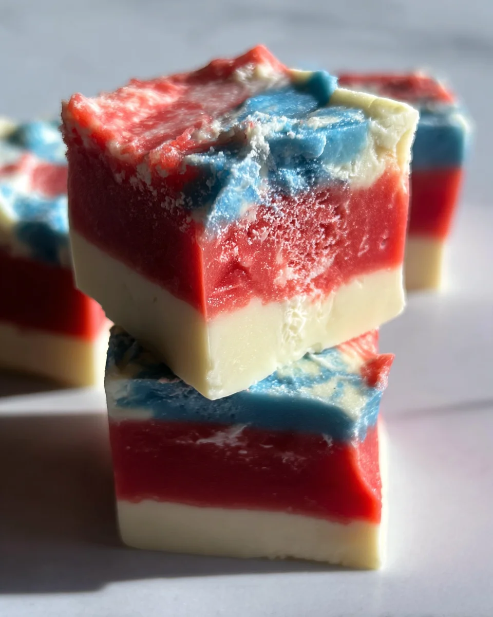 4th of July Tie Dyed Fudge 19 4th