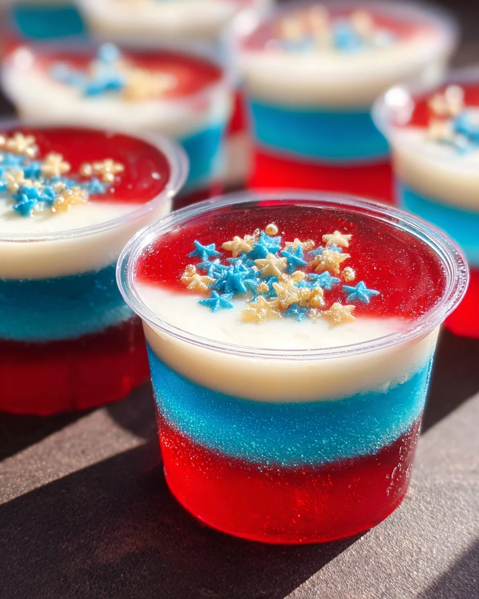 American Flag Jello Shots