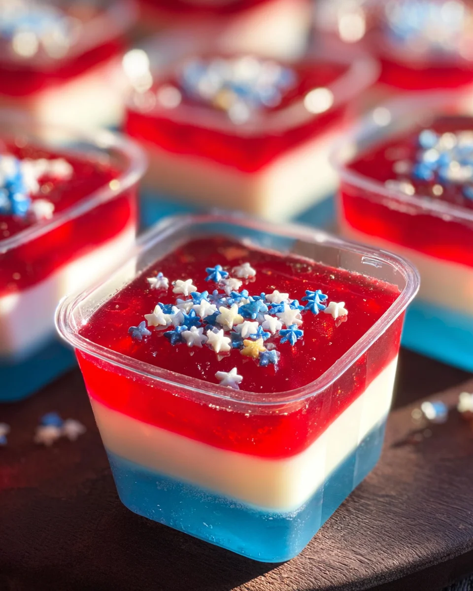 American Flag Jello Shots 15 American