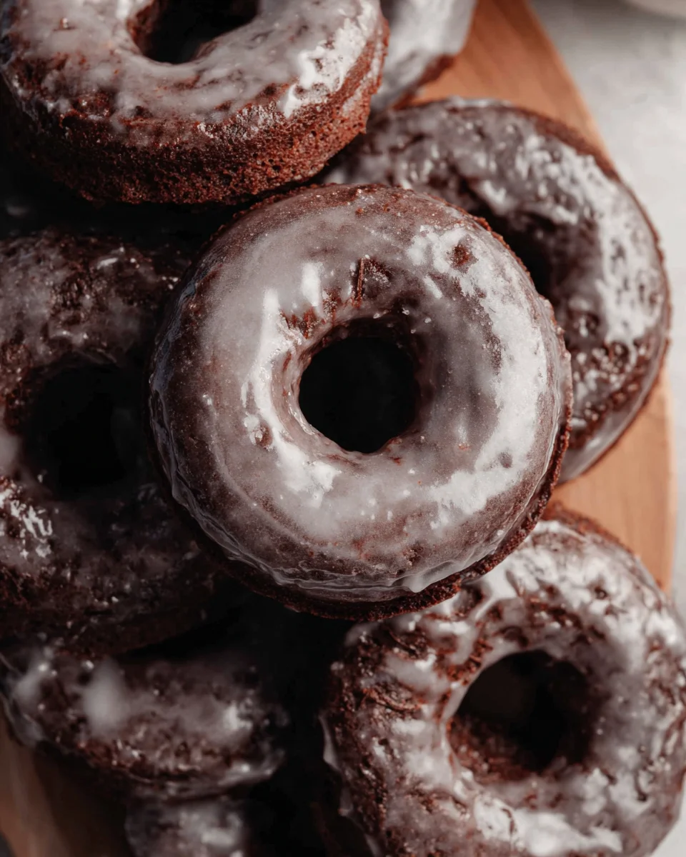 Baked Chocolate Cake Doughnuts