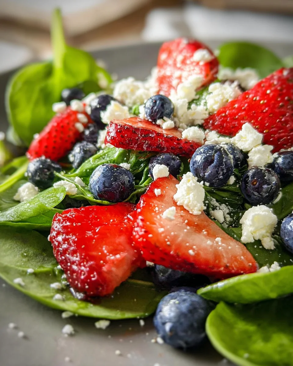 Berry, Feta and Spinach Salad