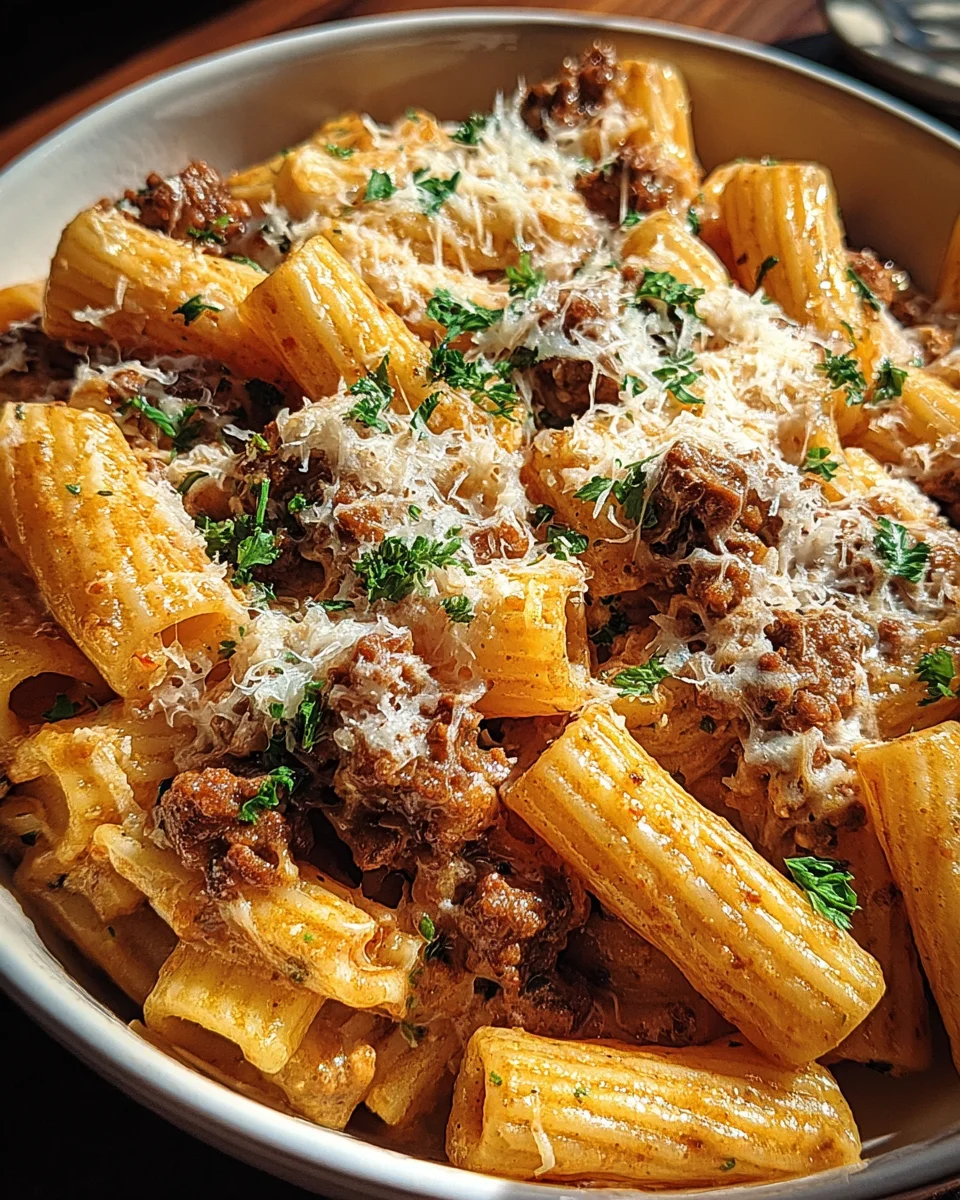 Creamy Parmesan Beef Rigatoni 23 Creamy