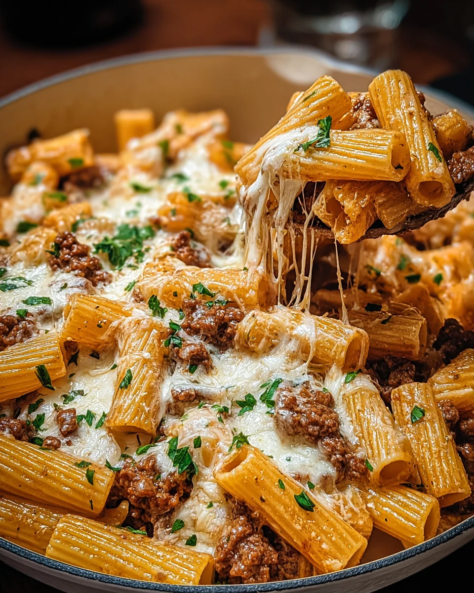 Creamy Parmesan Beef Rigatoni 24 Creamy