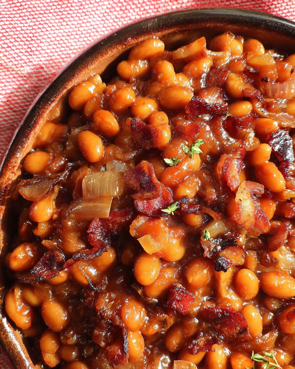 Crockpot Bacon-Bourbon Baked Beans
