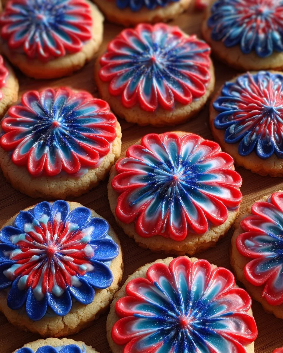 Fireworks Sugar Cookie Cake 20 Fireworks