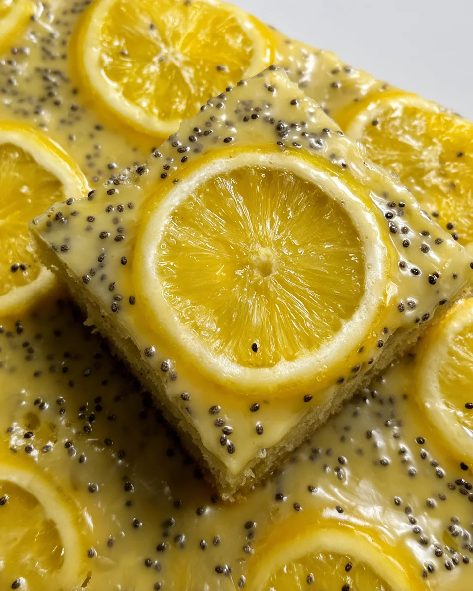 Glazed Lemon Poppy Seed Bars