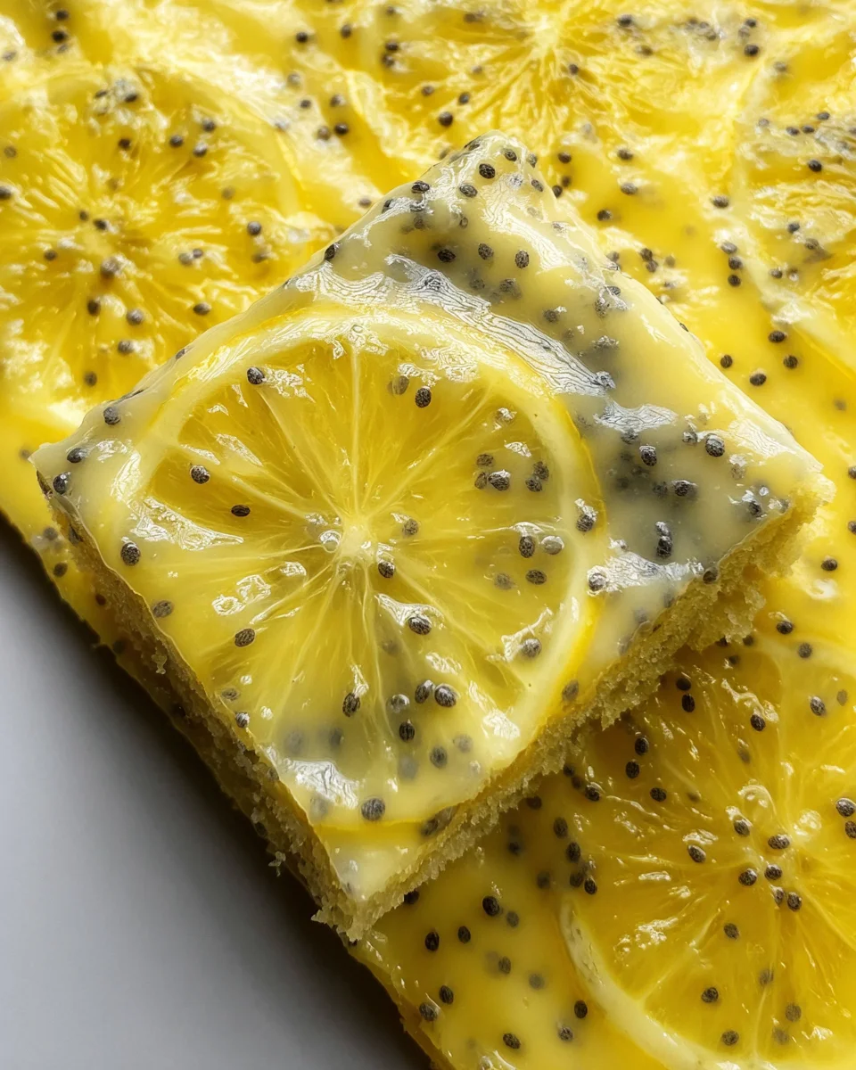 Glazed Lemon Poppy Seed Bars 24 Glazed