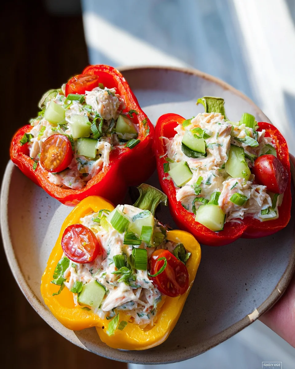 Greek Yogurt Chicken Salad Stuffed Peppers 16 Greek