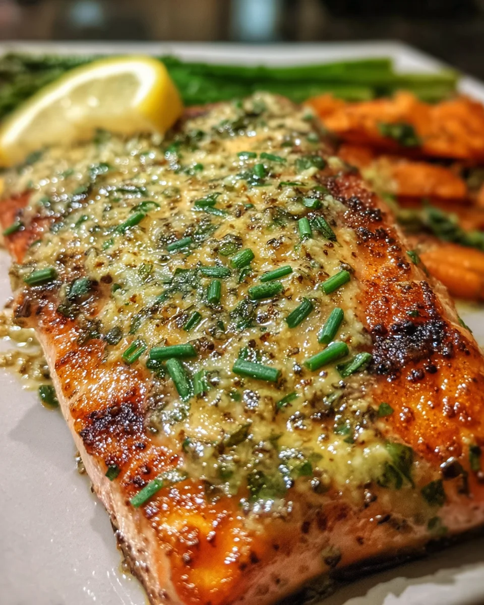 Grilled Salmon with Mustard-Herb Butter 16 Grilled