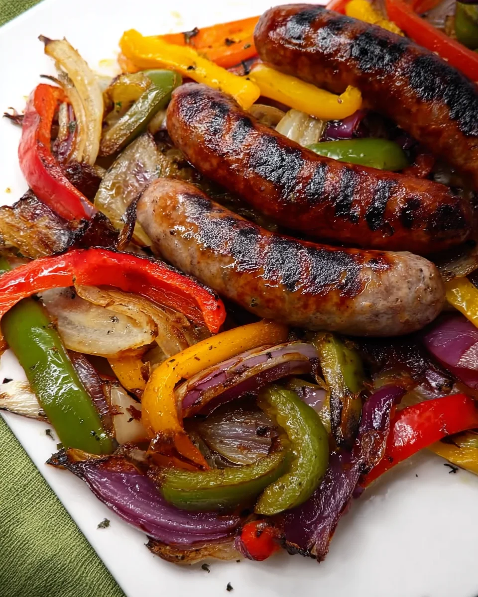 Grilled Sausage with Peppers and Onions 18 Grilled