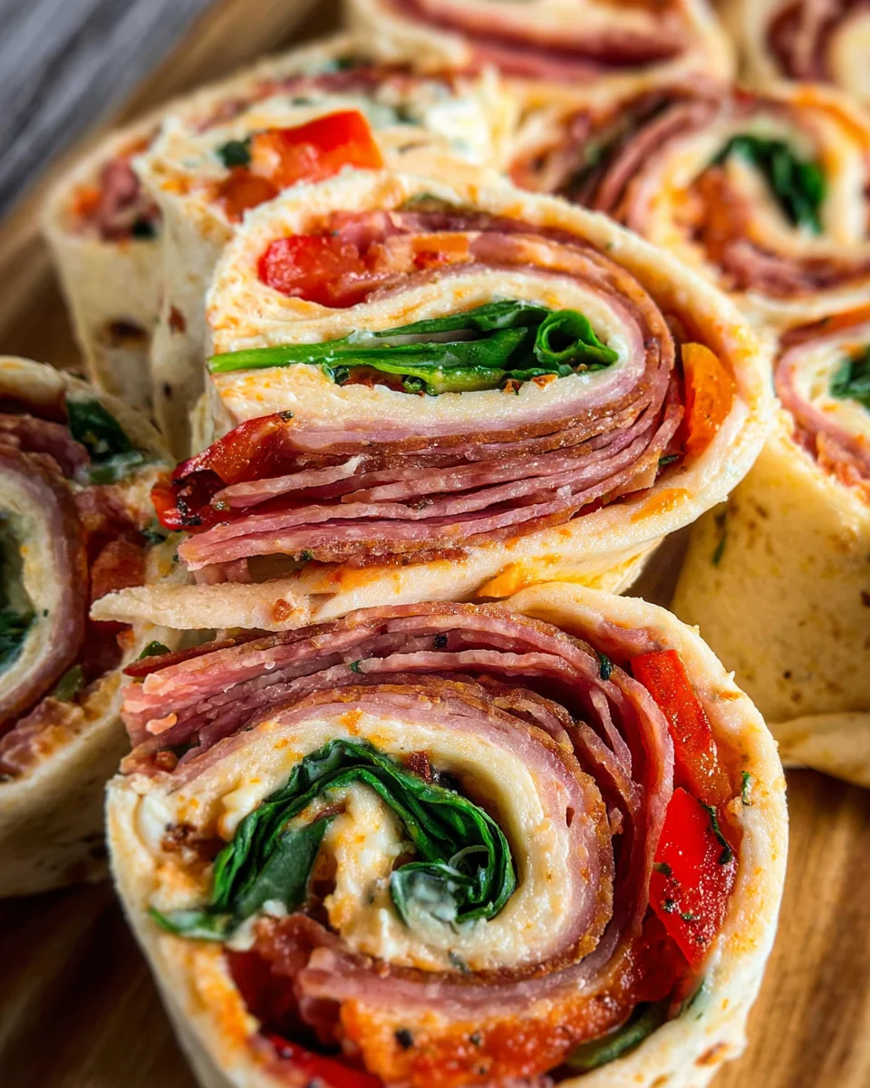 Italian Deli Pinwheel Sandwiches