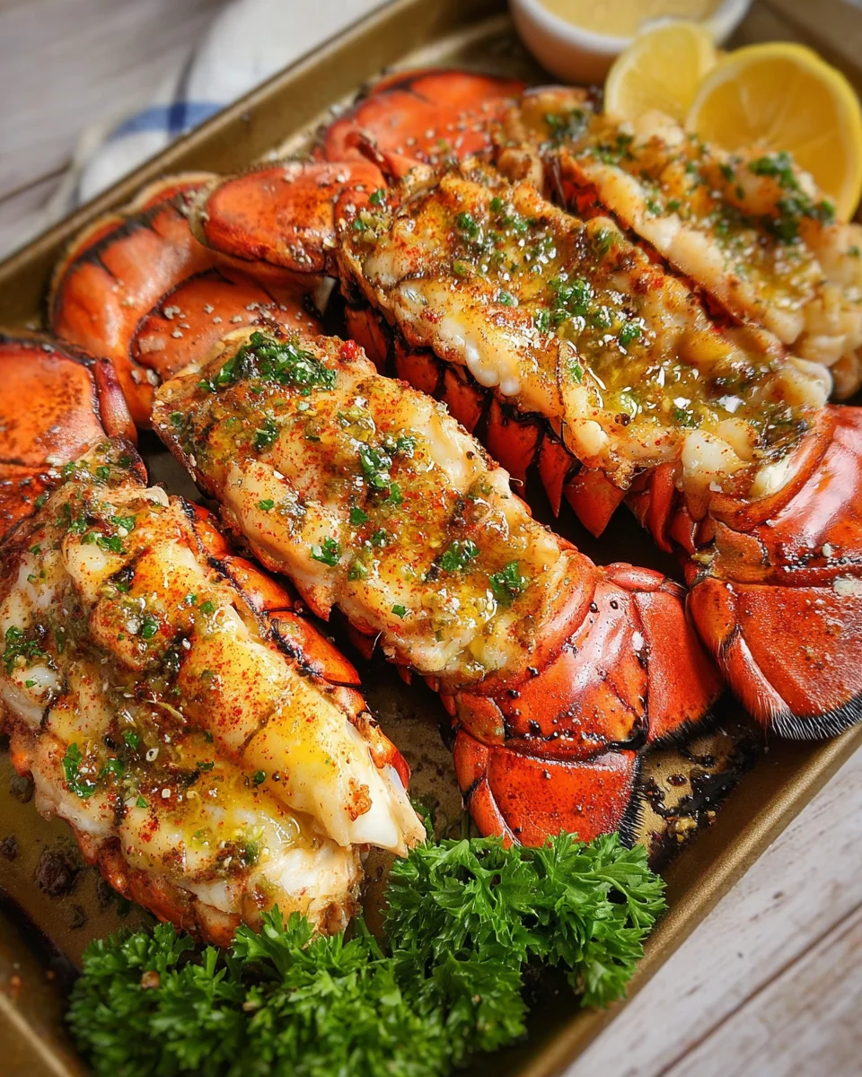 Lemon Butter Grilled Lobster Tails 16 Lemon