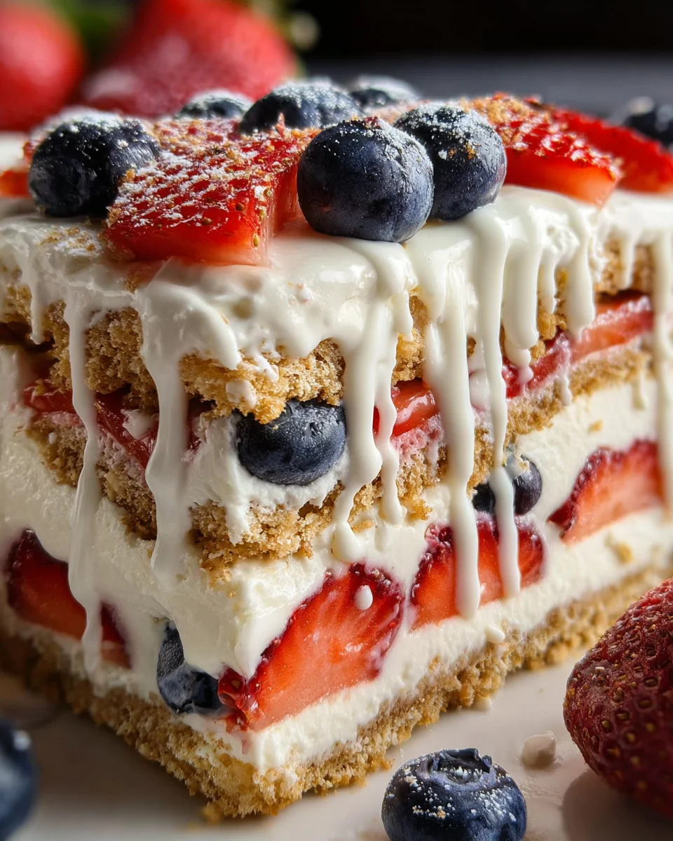 No Bake Icebox Cake with Summer Berries 16 No