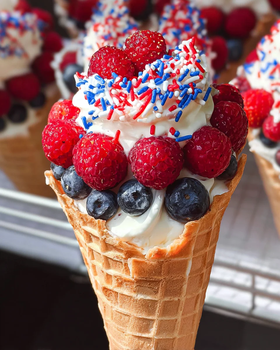 Patriotic Fruit Cones 16 Patriotic