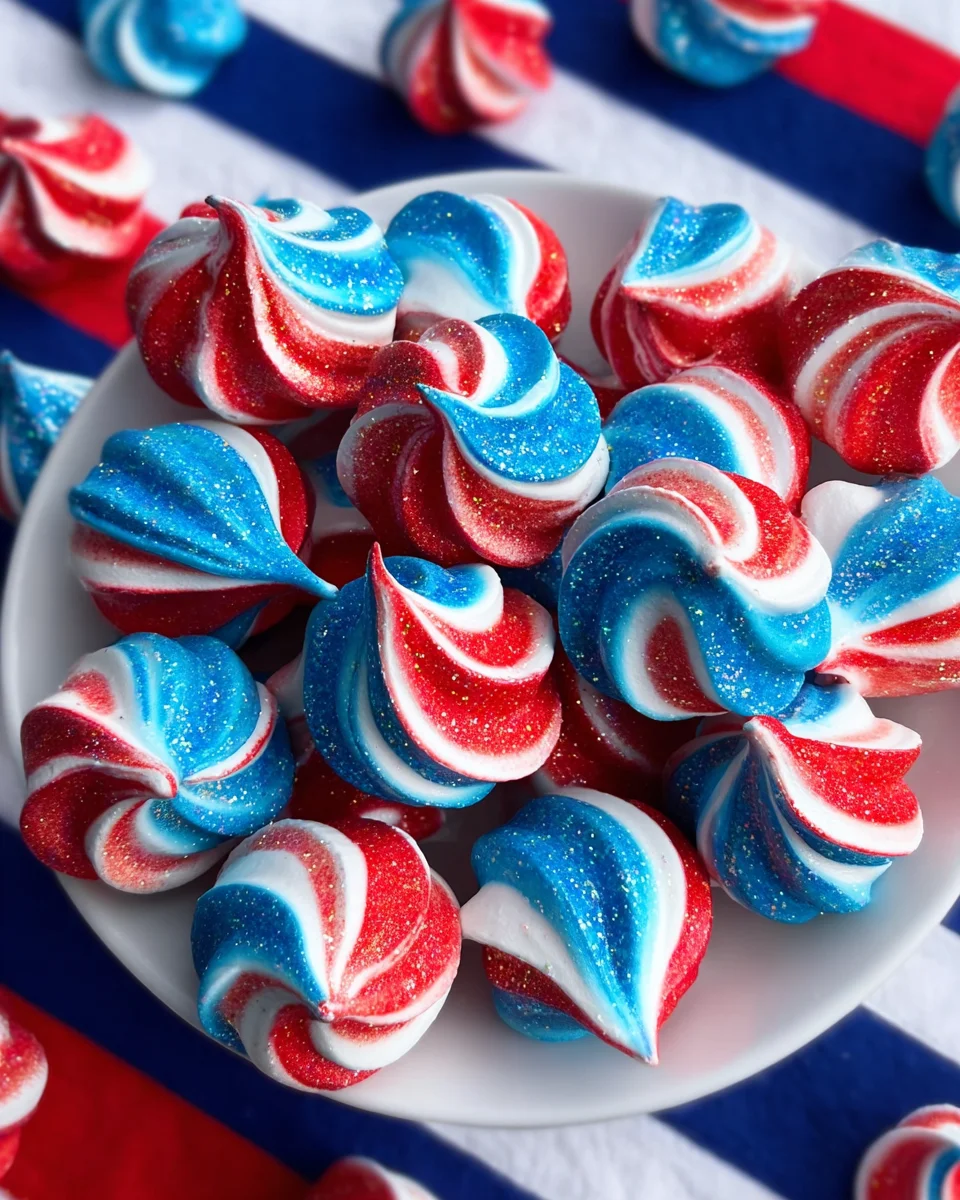 Patriotic Meringue Cookies