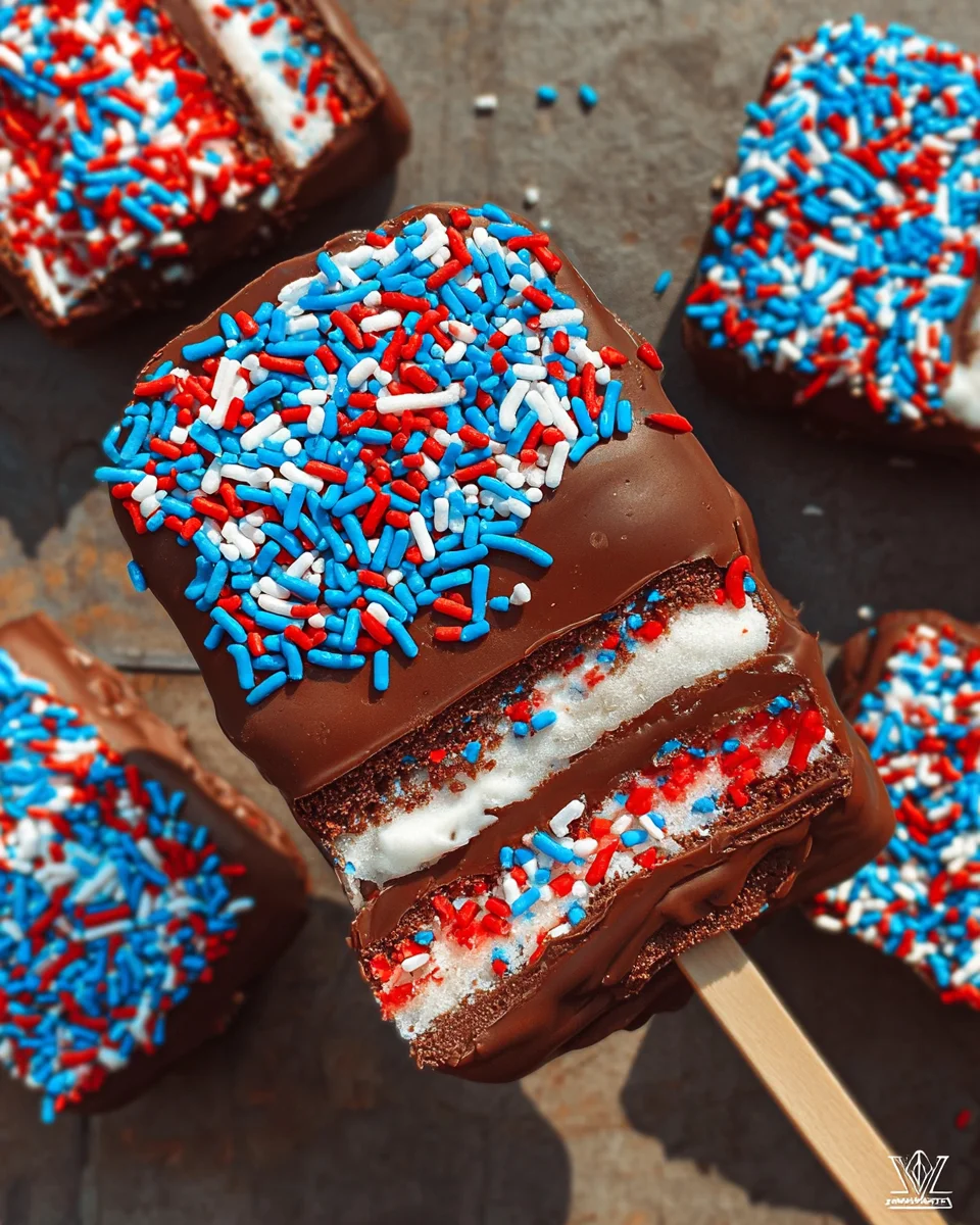 Patriotic Mini Ice Cream Sandwiches