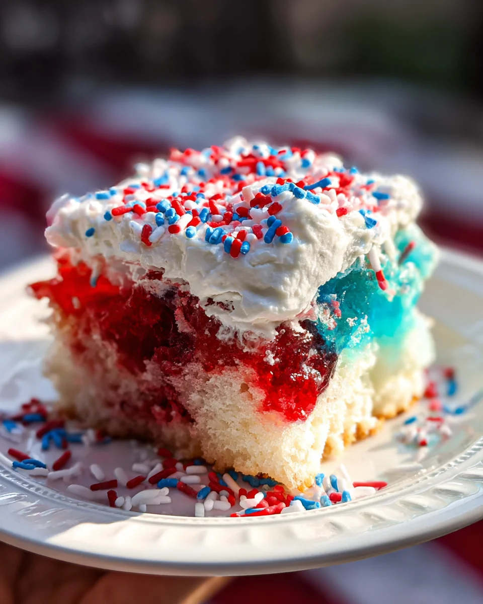 Red, White, & Blue Poke Cake