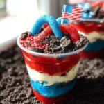 Red, White and Blue Dirt Cups 15 Red, White and Blue Dirt Cups
