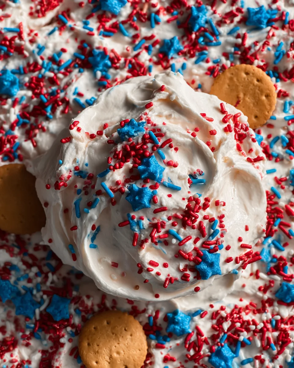 Red, White and Blue Funfetti Dip
