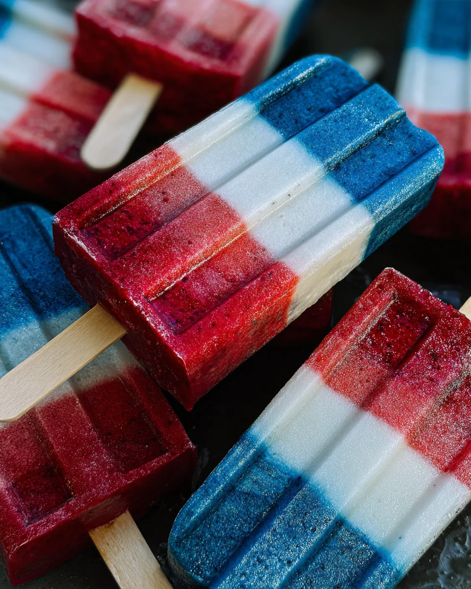 Red White and Blue Popsicles