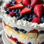 Red, White and Blue Strawberry Shortcake Trifle 15 Red, White and Blue Strawberry Shortcake Trifle