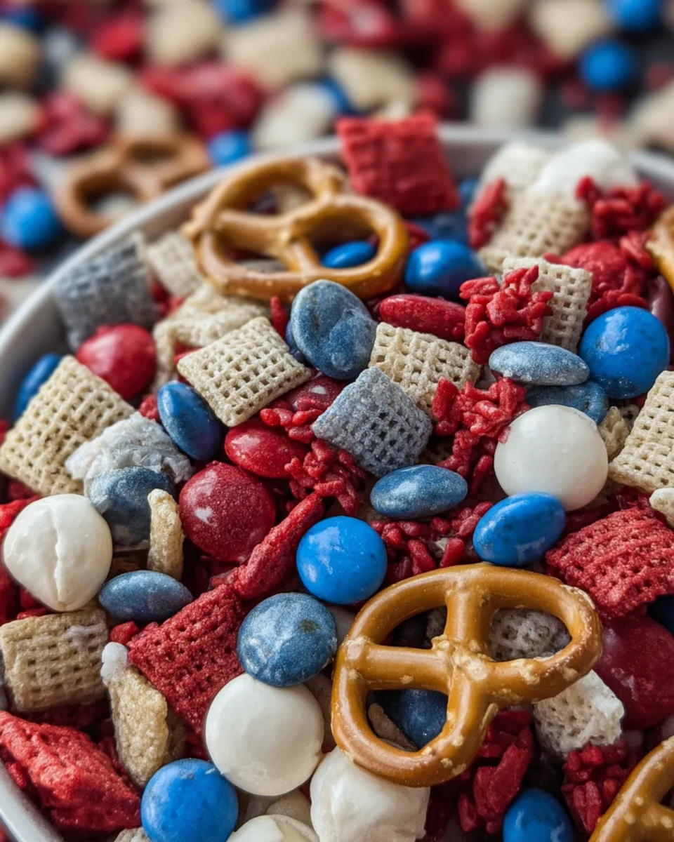 Red, white, and blue snack mix 16 Red,