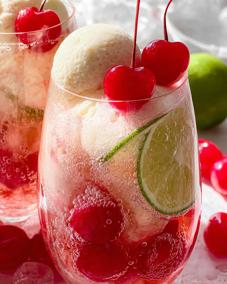 Shirley Temple Ice Cream Float