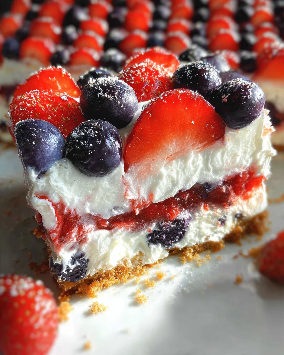 Summer Berry Jello Lasagna