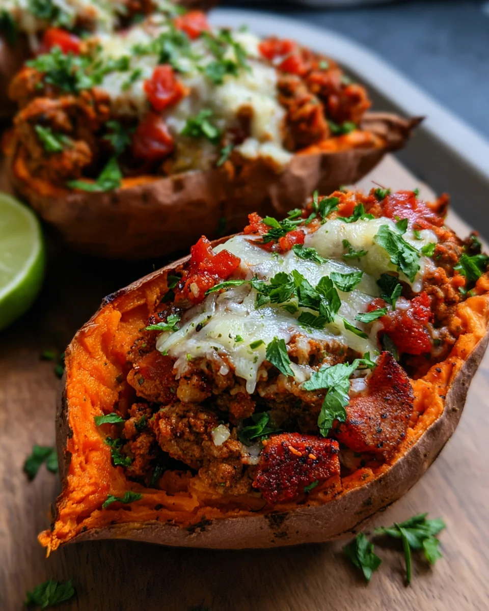 Turkey Taco Stuffed Sweet Potatoes 15 Turkey
