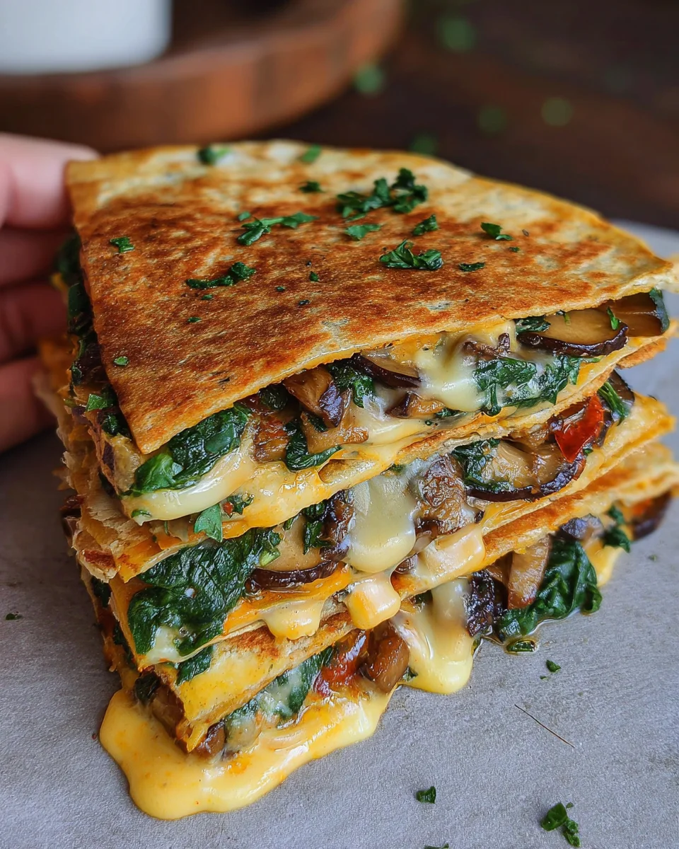 Vegan Spinach Quesadillas