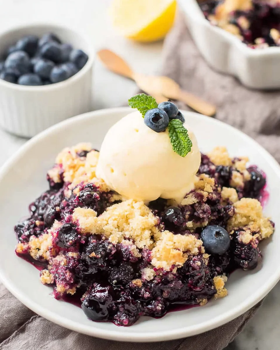 4 Ingredient Blueberry Cobbler