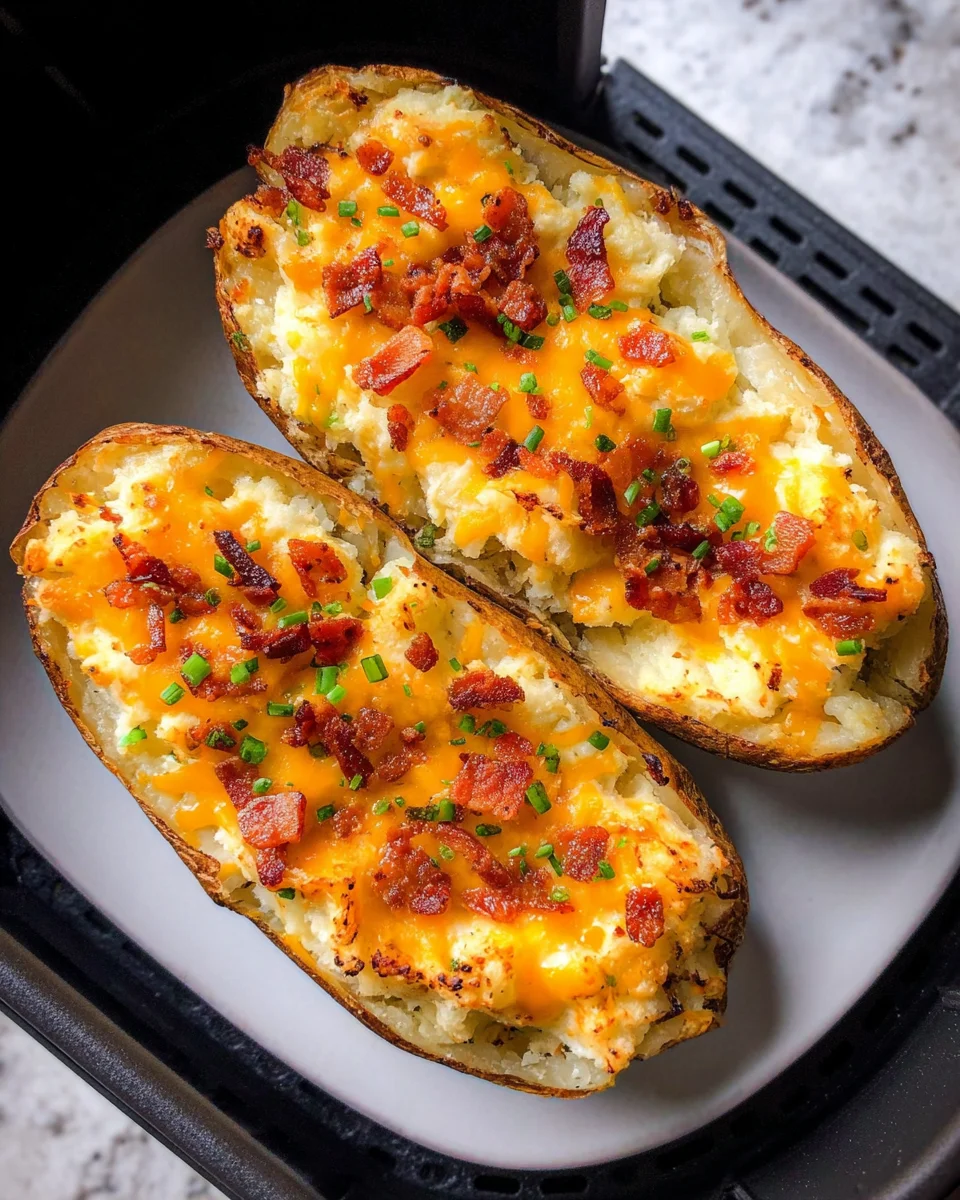 Air Fryer Twice Baked Potatoes