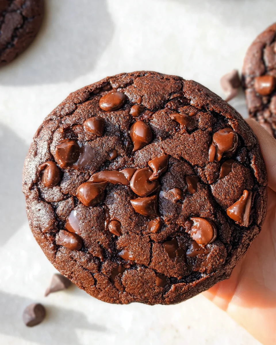 Bakery Style Double Chocolate Chip Cookies