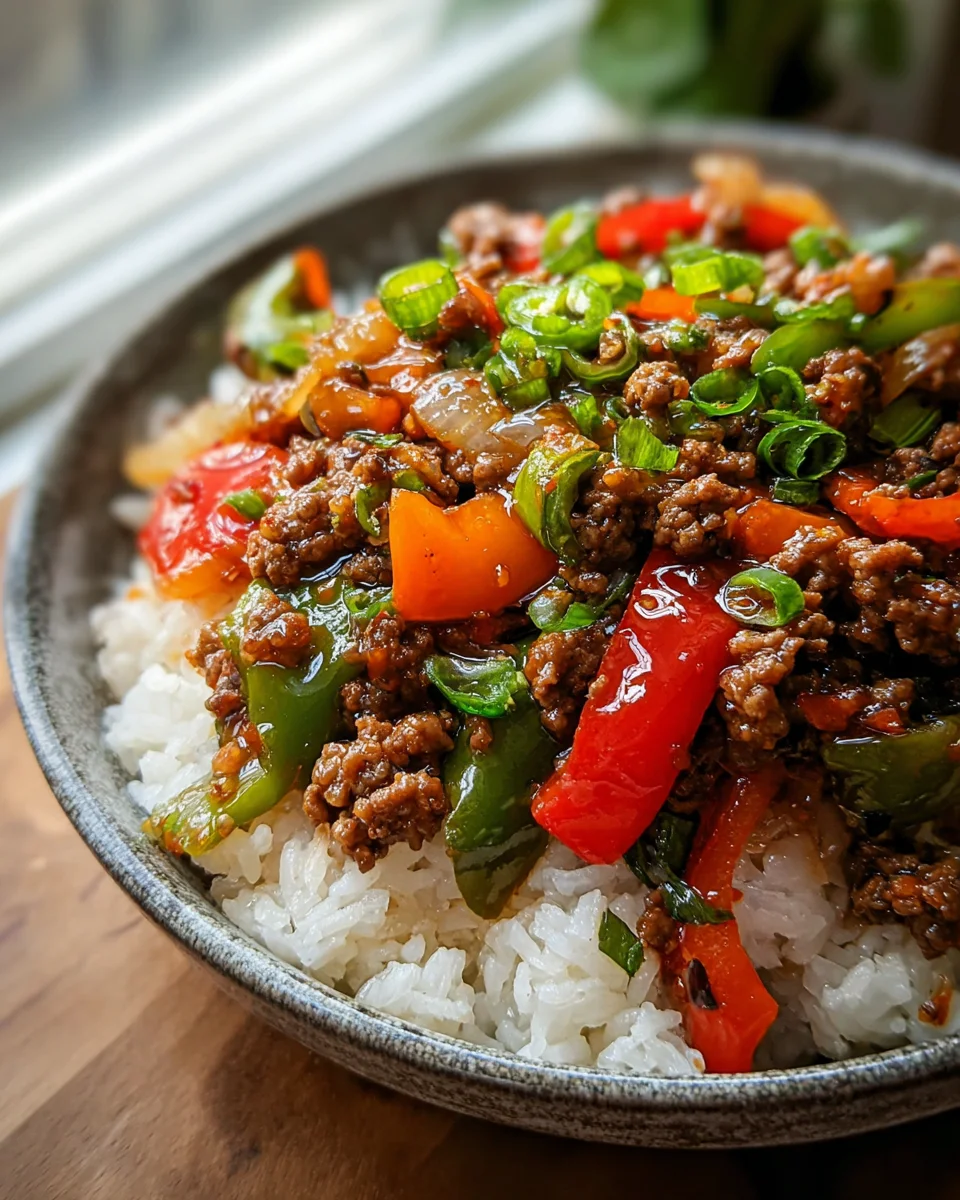 Beef and Pepper Rice Bowl 20 Beef